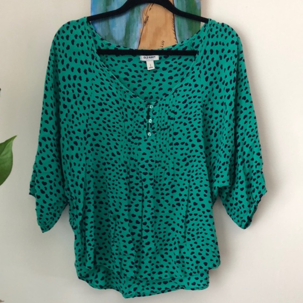 Cute boho blouse with little hearts size large